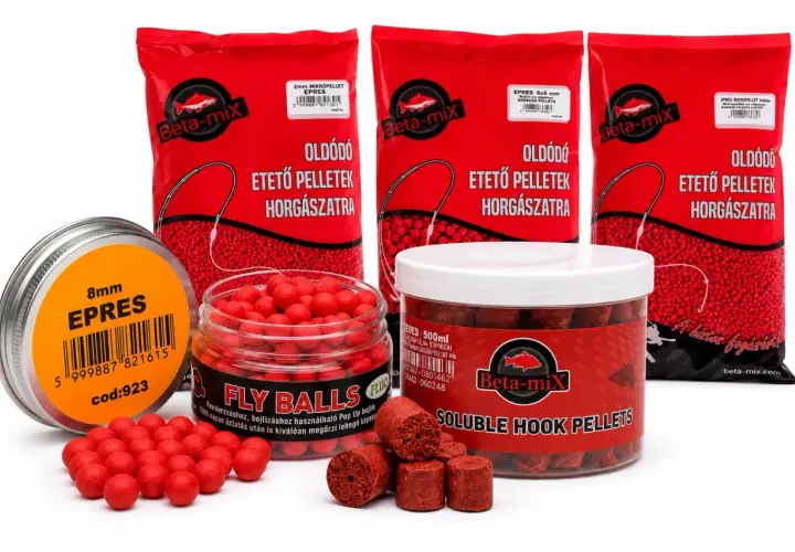Na co bierze jesiotr? Na czerwone, pachnące pellety i kulki proteinowe Beta-mix.