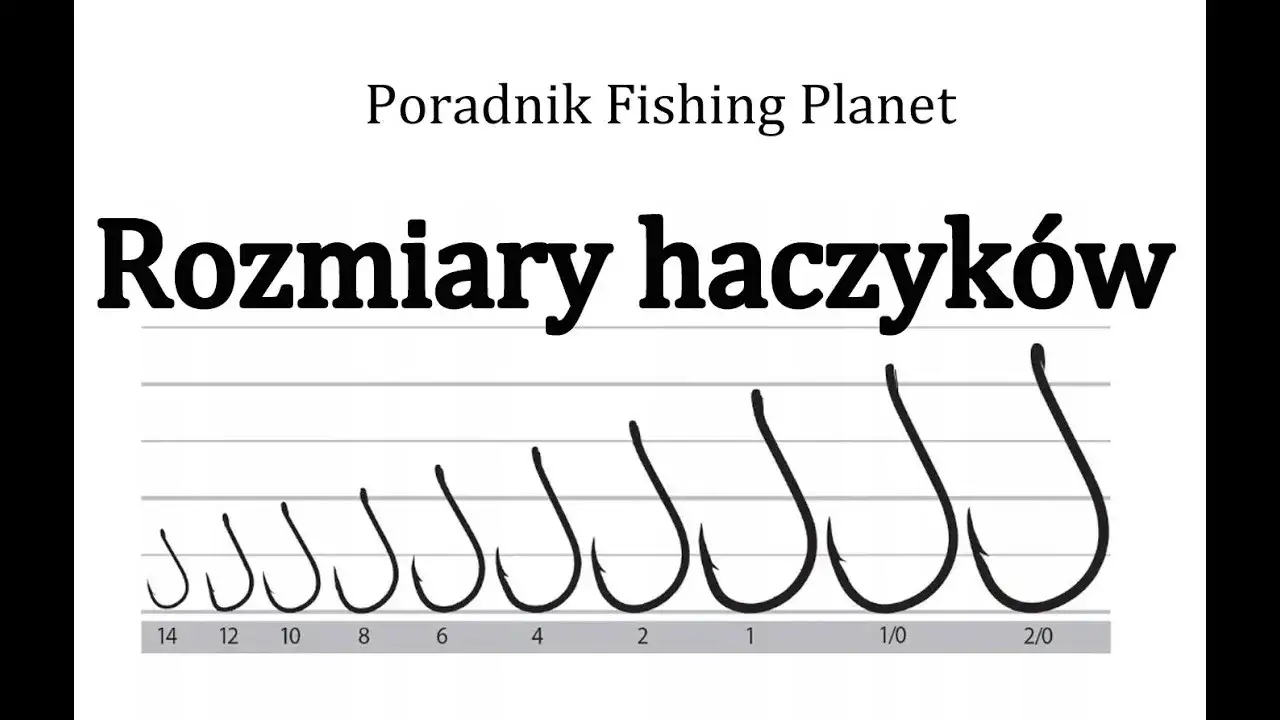 Tabela rozmiarów haczyków wędkarskich